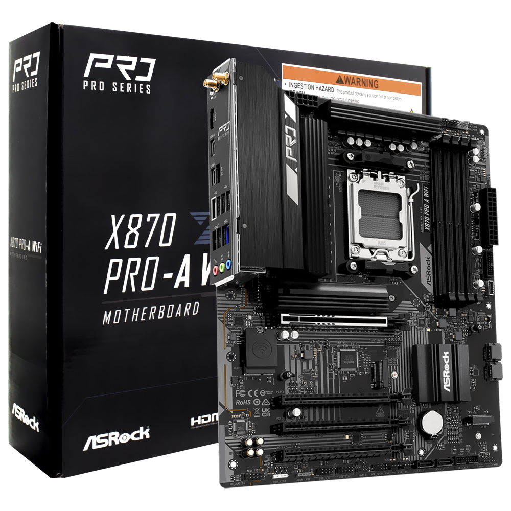 Placa Mãe ASRock X870 Pro-A Wi-Fi Socket AM5 / DDR5