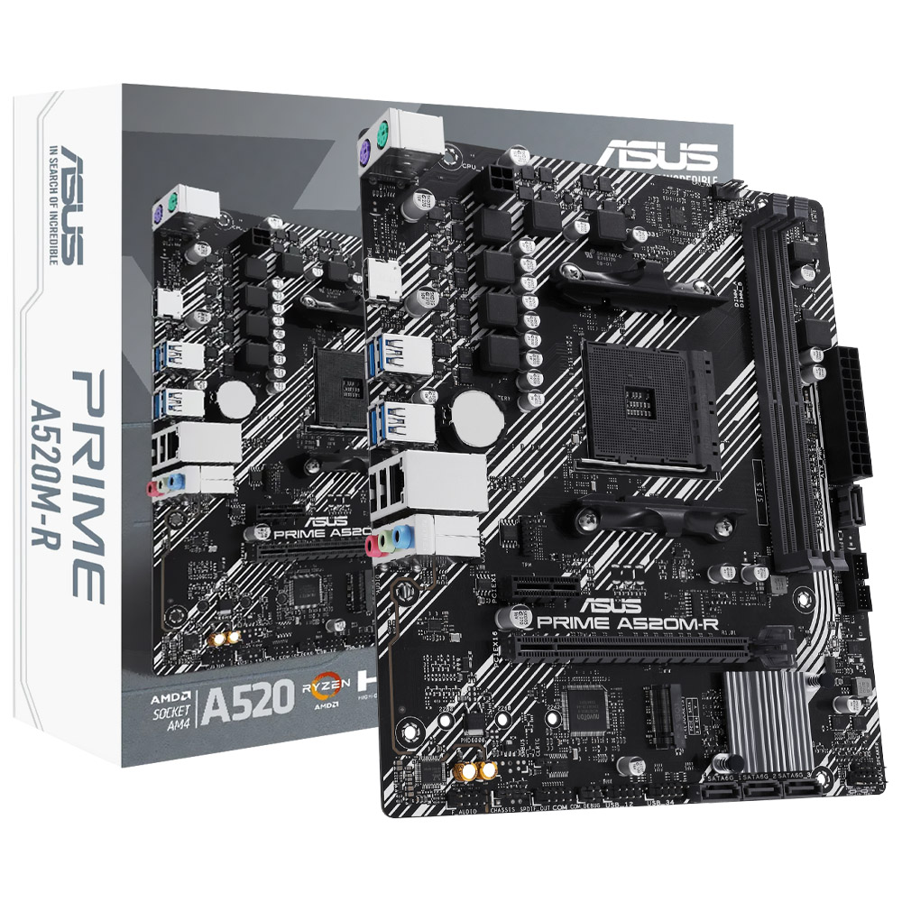 Placa Mãe ASUS Prime A520M-R Socket AM4 / DDR4