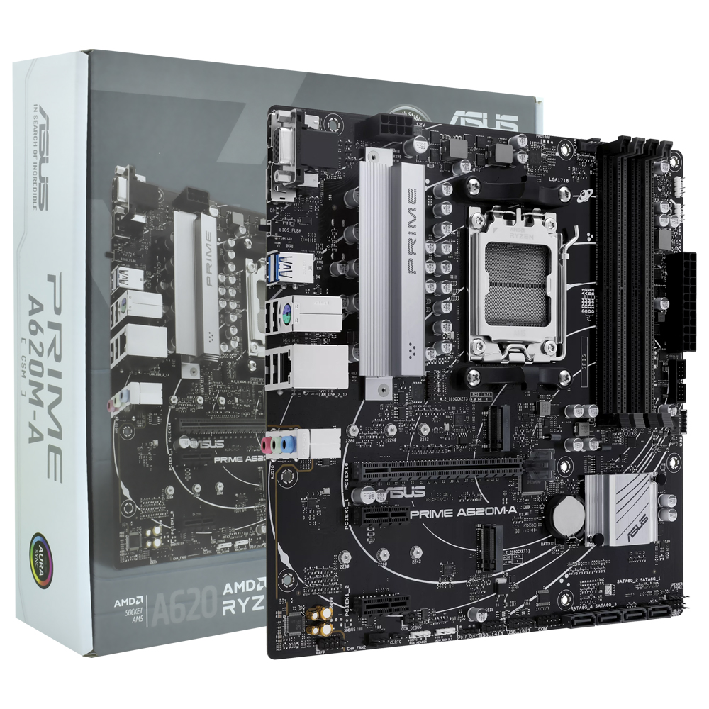 Placa Mãe ASUS Prime A620M-A-CSM Socket AM5 / DDR5