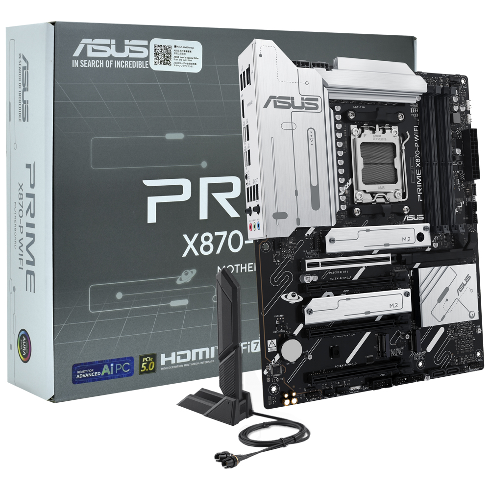 Placa Mãe ASUS Prime X870-P Wi-Fi Socket AM5 / DDR5