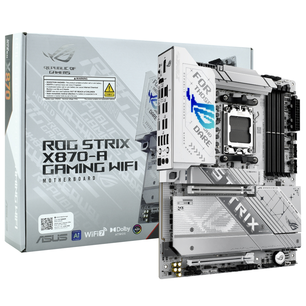 Placa Mãe ASUS ROG Strix X870-A Gaming Wi-Fi Socket AM5 / DDR5