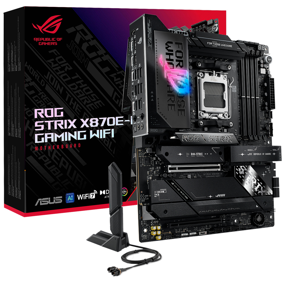 Placa Mãe ASUS ROG Strix X870E-E Gaming Wi-Fi Socket AM5 / DDR5