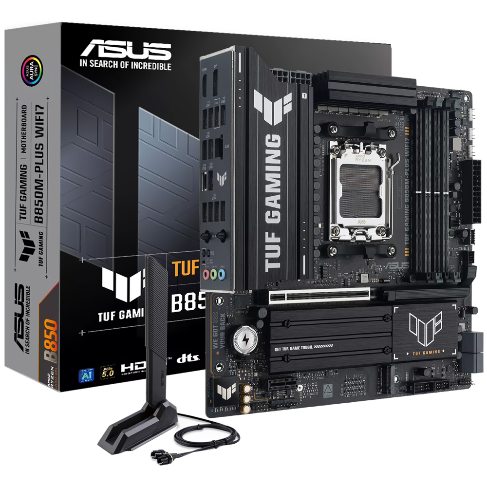 Placa Mãe ASUS TUF Gaming B850M-PLUS Wi-Fi 7 Socket AM5 / DDR5