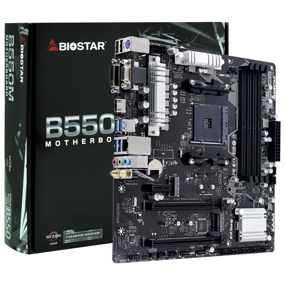Placa Mãe Biostar B550MX/E PRO Socket AM4 / VGA / DDR4