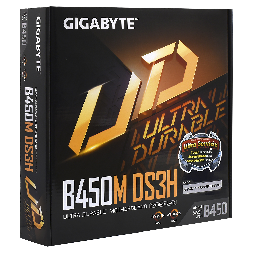 Placa Mãe Gigabyte B450M DS3H Socket AM4 / DDR4