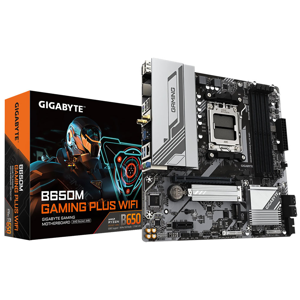 Placa Mãe Gigabyte B650M Gaming Plus Wi-Fi Socket AM5 / DDR5