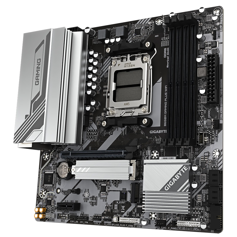 Placa Mãe Gigabyte B650M Gaming Plus Wi-Fi Socket AM5 / DDR5