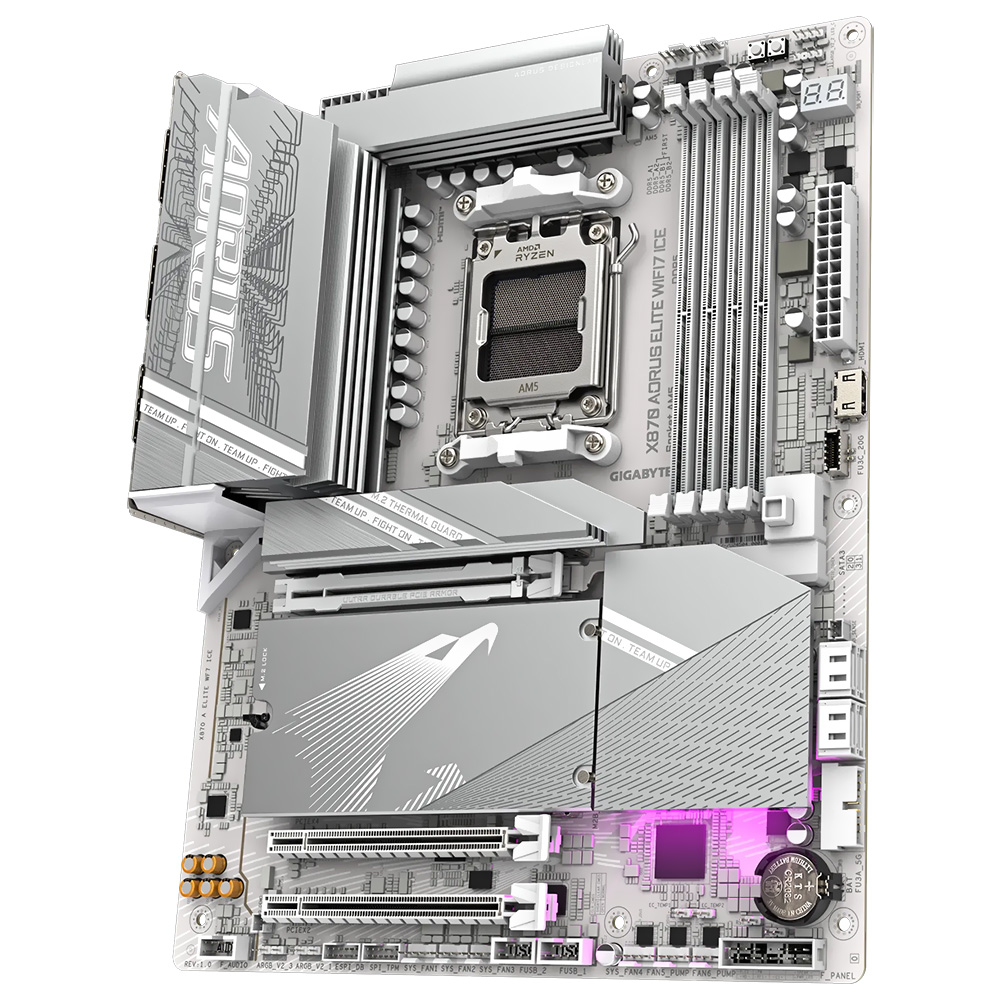 Placa Mãe Gigabyte X870 AORUS Elite Wi-Fi7 Ice Socket AM5 / DDR5