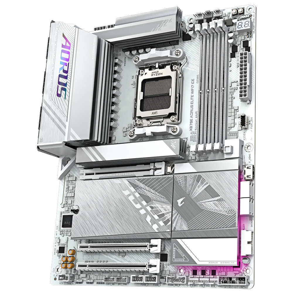 Placa Mãe Gigabyte X870E AORUS Elite Wi-Fi 7 Ice Socket AM5 / DDR5