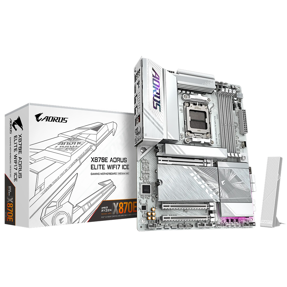 Placa Mãe Gigabyte X870E AORUS Elite Wi-Fi 7 Ice Socket AM5 / DDR5