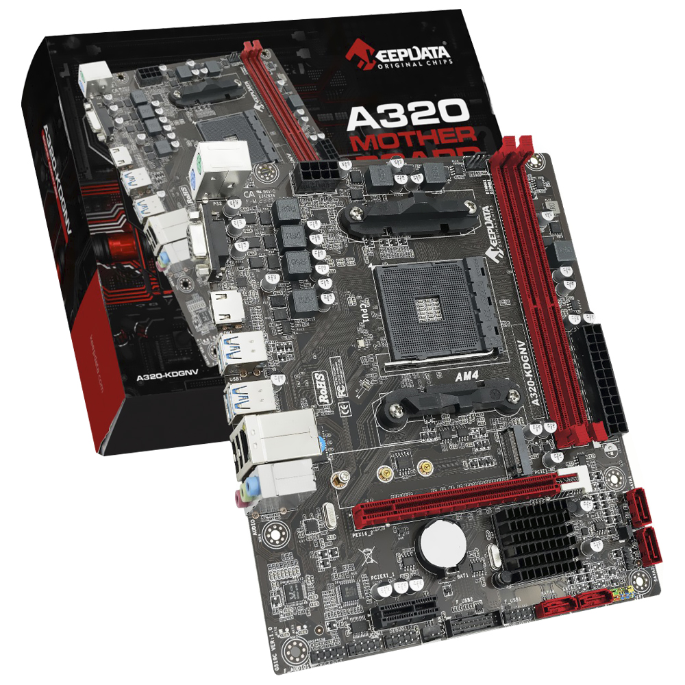 Placa Mãe Keepdata A320-KDGNV Socket AM4 / VGA / DDR4