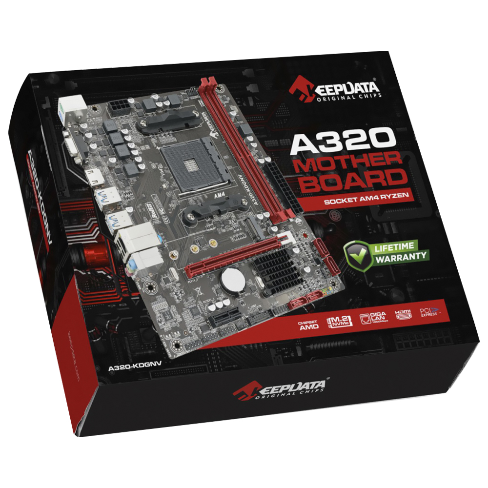 Placa Mãe Keepdata A320-KDGNV Socket AM4 / VGA / DDR4