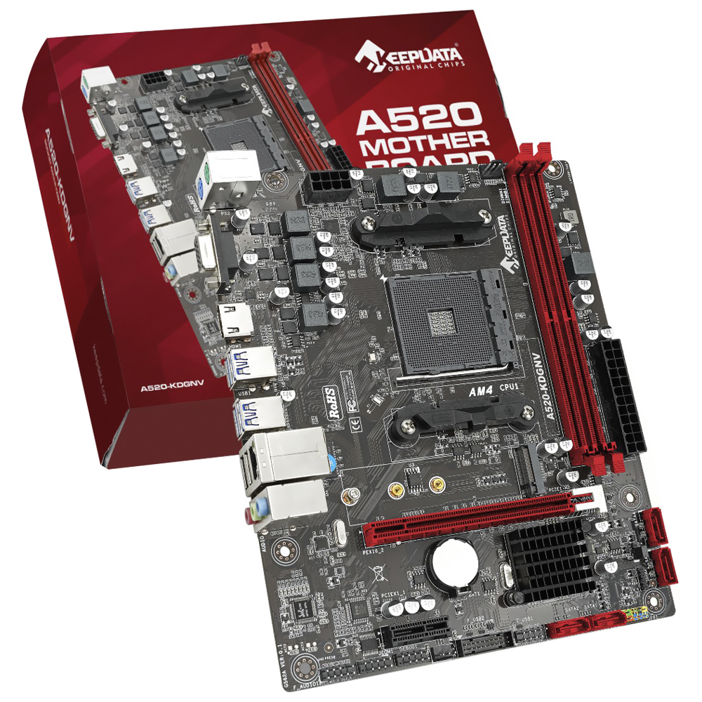 Placa Mãe Keepdata A520-KDGNV Socket AM4 / VGA / DDR4