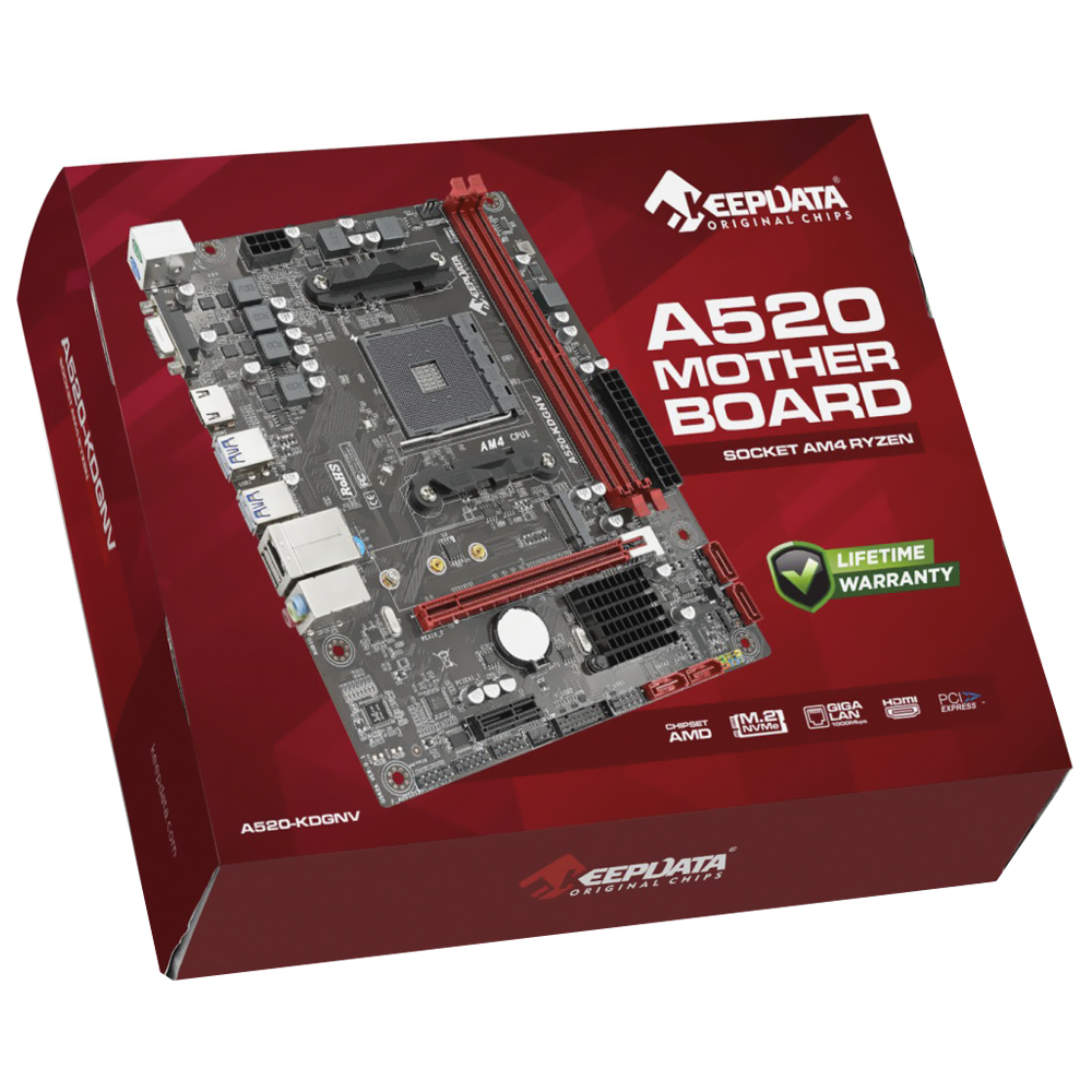 Placa Mãe Keepdata A520-KDGNV Socket AM4 / VGA / DDR4