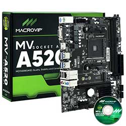 Placa Mãe Macrovip MV-A520 Socket AM4 / VGA / DDR4