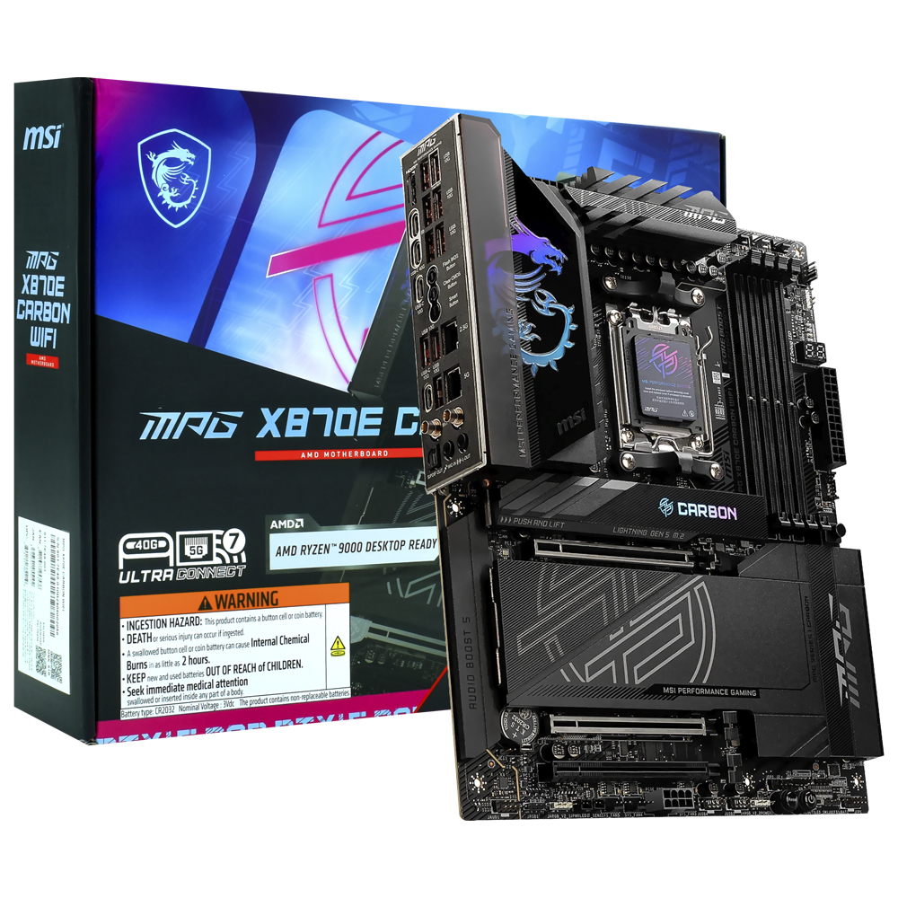 Placa Mãe MSI MPG X870E Carbon Wi-Fi Socket AM5 / DDR5