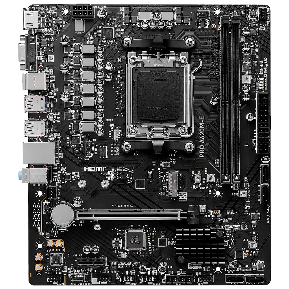 Placa Mãe MSI Pro A620M-E Socket AM5 / DDR5 / VGA