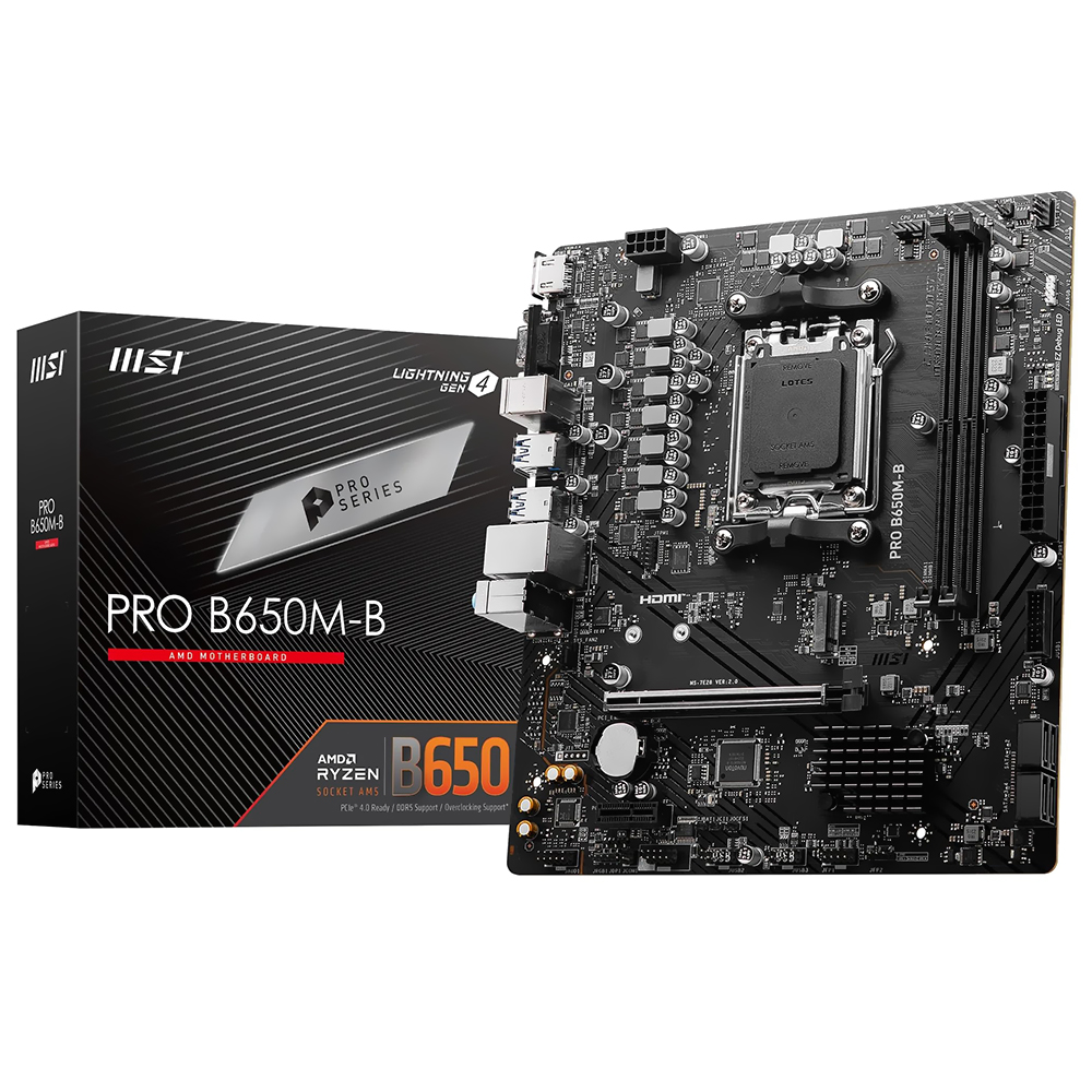 Placa Mãe MSI Pro B650M-B Socket AM5 / VGA / DDR5