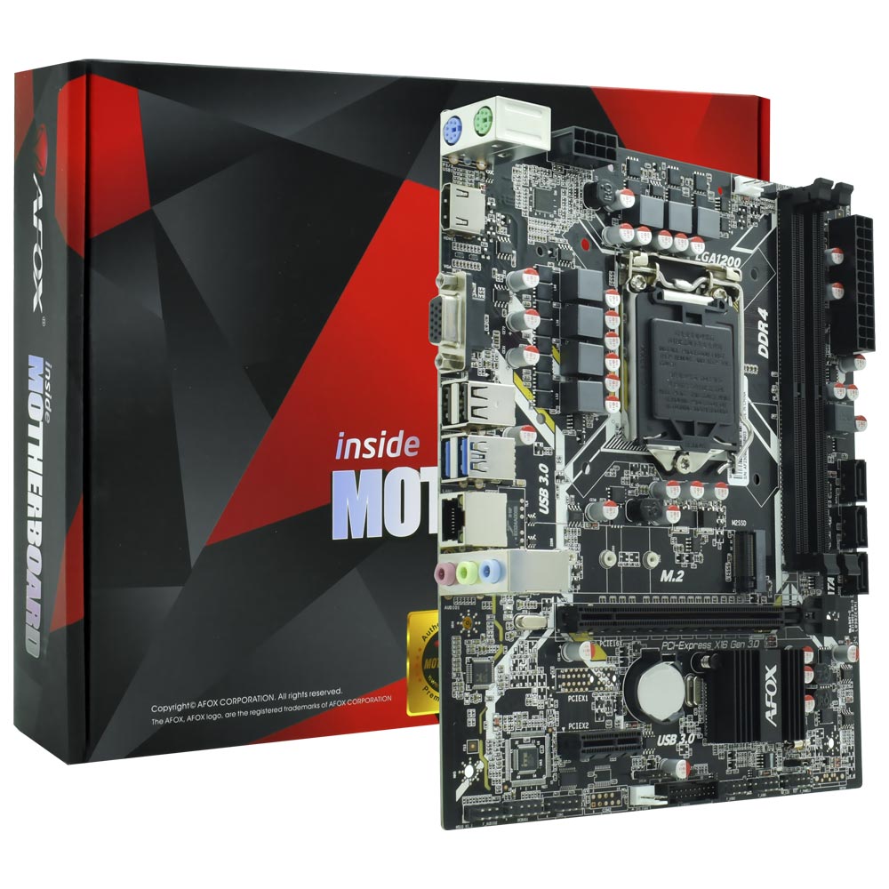 Placa Mãe AFOX IH510D4-MA6-V2 Socket LGA 1200 / VGA / DDR4