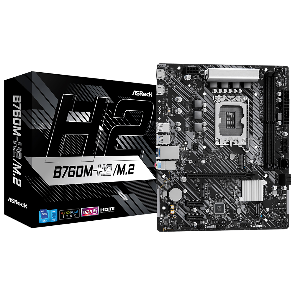 Placa Mãe ASRock B760M-H2/M.2 Socket LGA 1700 / DDR5