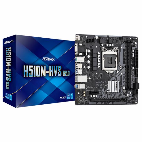 Placa Mãe ASRock H510M-HVS R2.0 Socket LGA 1200 / VGA / DDR4