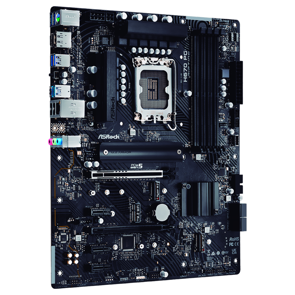 Placa Mãe ASRock H670 PG Riptide Socket LGA 1700 / DDR4 no