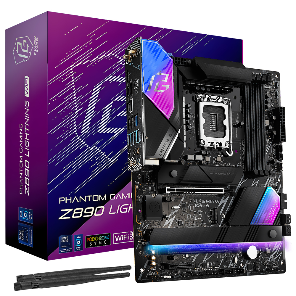 Placa Mãe ASRock Z890 Lightning Wi-Fi Socket LGA 1851 / DDR5