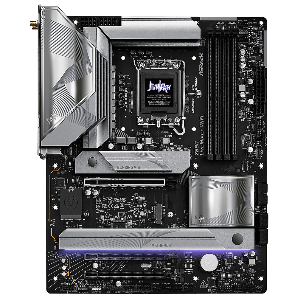 Placa Mãe ASRock Z890 Livemixer Wi-Fi Socket LGA 1851 / DDR5