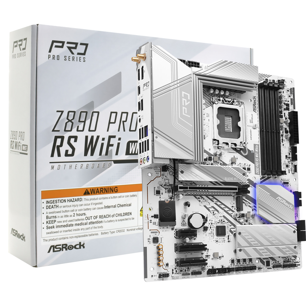 Placa Mãe ASRock Z890 Pro RS Wi-Fi Socket LGA 1851 / DDR5