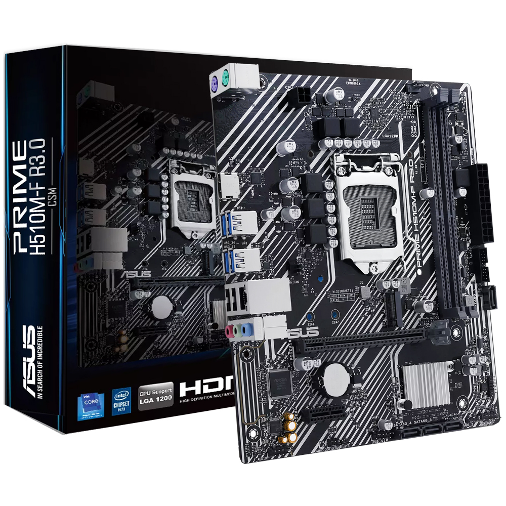 Placa Mãe ASUS Prime H510M-F R3.0 Socket LGA 1200 / DDR4