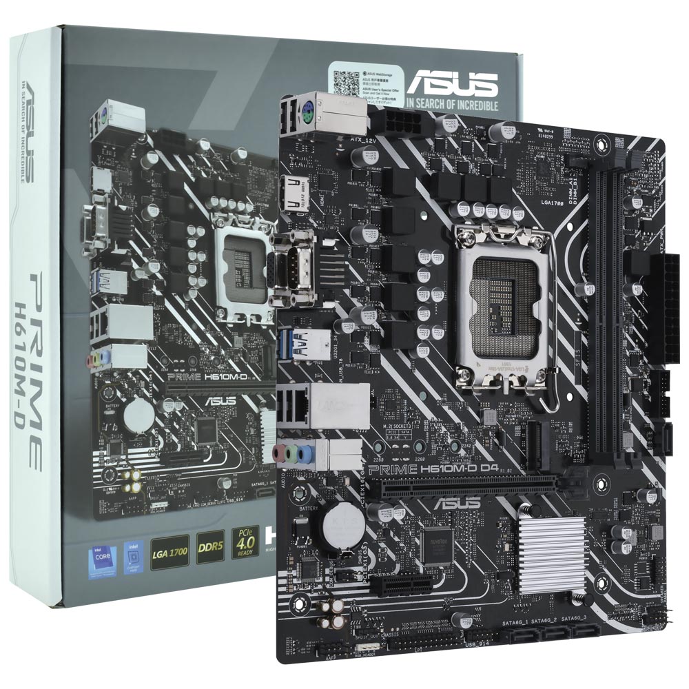 Placa Mae ASUS Prime H610M-D Socket LGA 1700 / VGA / DDR5