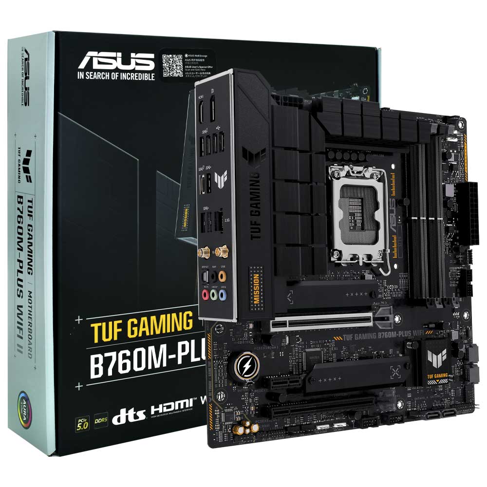 Placa Mãe ASUS TUF Gaming B760M-PLUS Wi-Fi II Socket LGA 1700 / DDR5