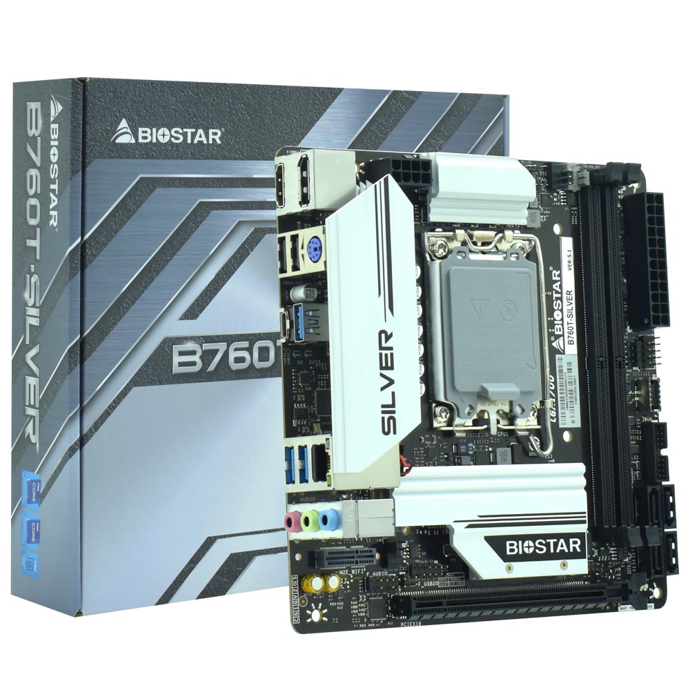 Placa Mãe Biostar B760T-SILVER Socket LGA 1700 / DDR5 no Paraguai