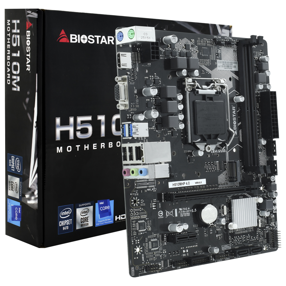 Placa Mãe Biostar H510MHP 4.0 Socket LGA 1200 / DDR4