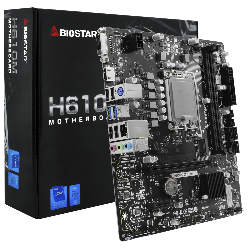 Placa Mãe Biostar H610MHD D5 Socket LGA 1700 / DDR5