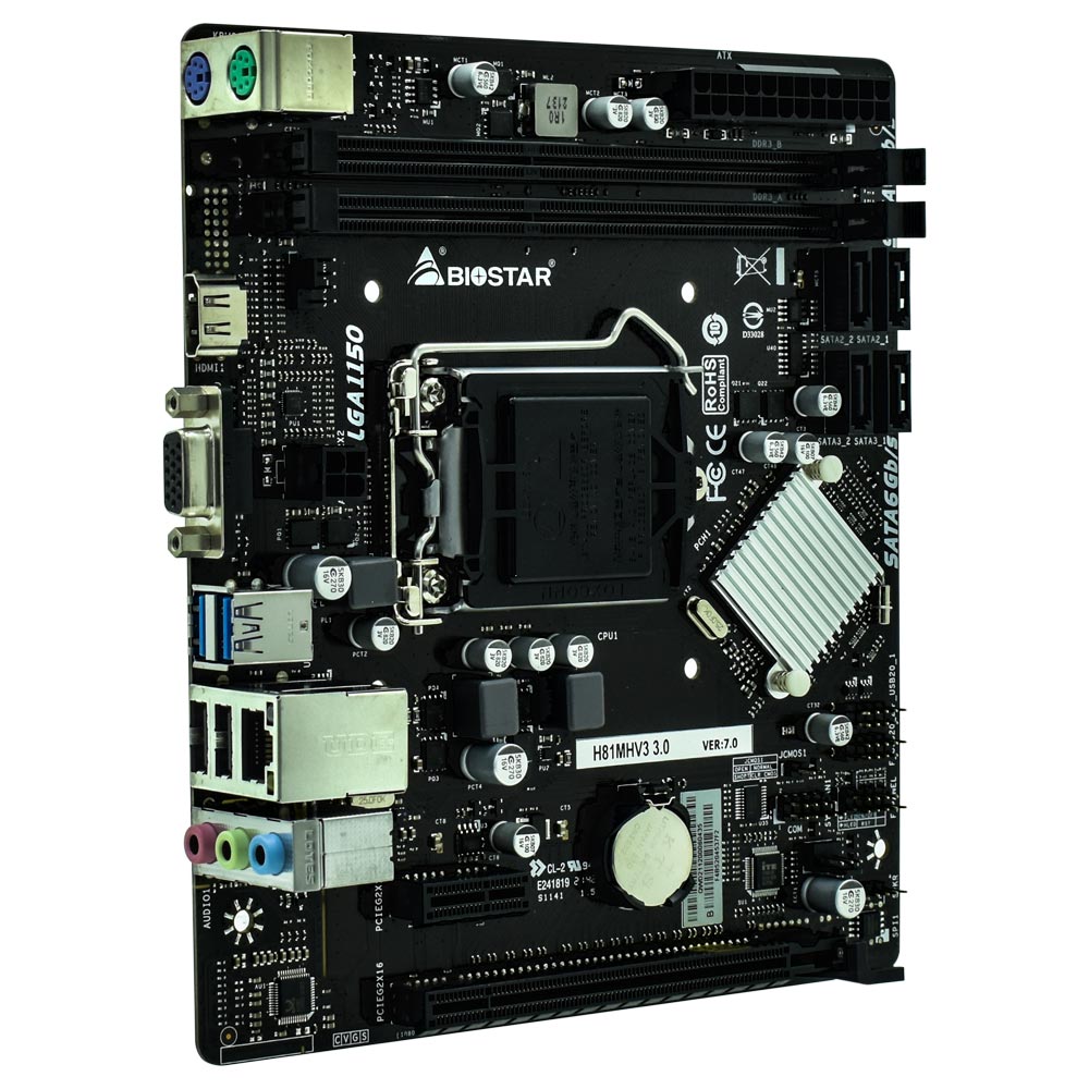 Placa Mãe Biostar H81MHV3 3.0 Socket LGA 1150 / VGA / DDR3 no Paraguai -  Visão Vip Informática - Compras no Paraguai - Loja de Informática