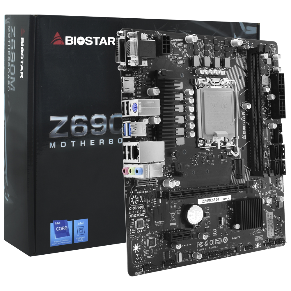 Placa Mãe Biostar Z690MX2-E D4 Socket LGA 1700 / DDR4