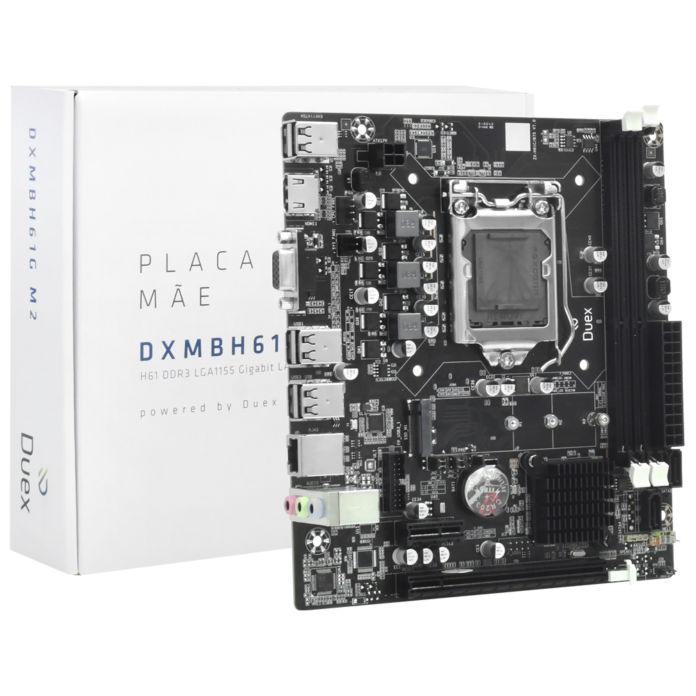 Placa Mãe Duex DXMBH61G M2 Socket LGA 1155 / VGA / DDR3