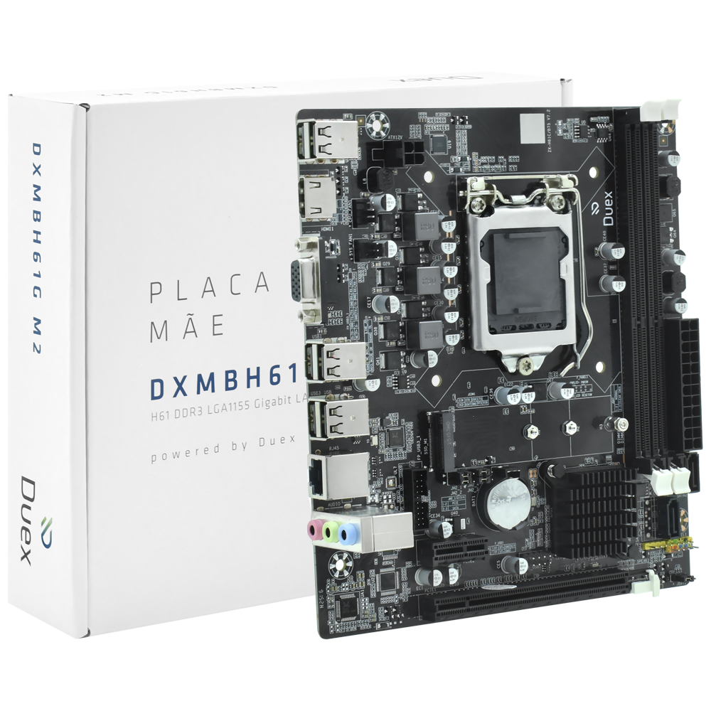 Placa Mãe Duex DXMBH61G M2 Socket LGA 1155 / VGA / DDR3