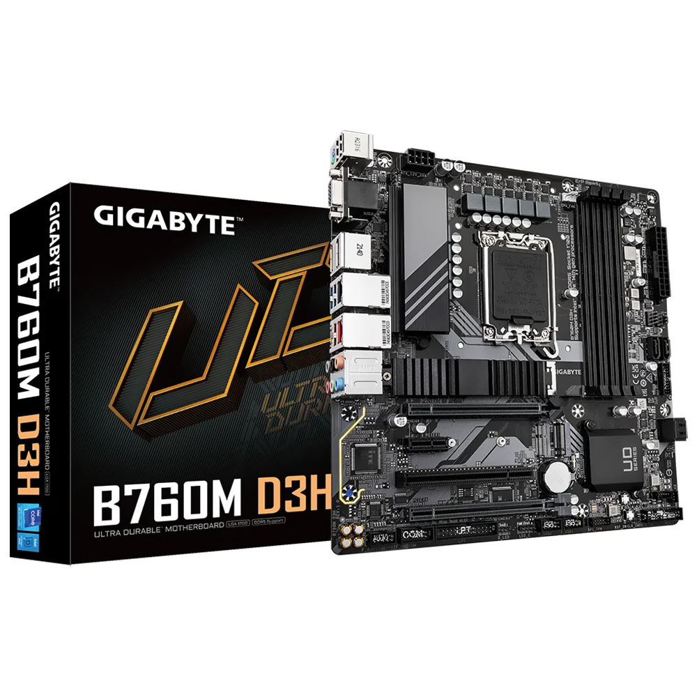 Placa Mãe Gigabyte B760M D3H Socket LGA 1700 / DDR5