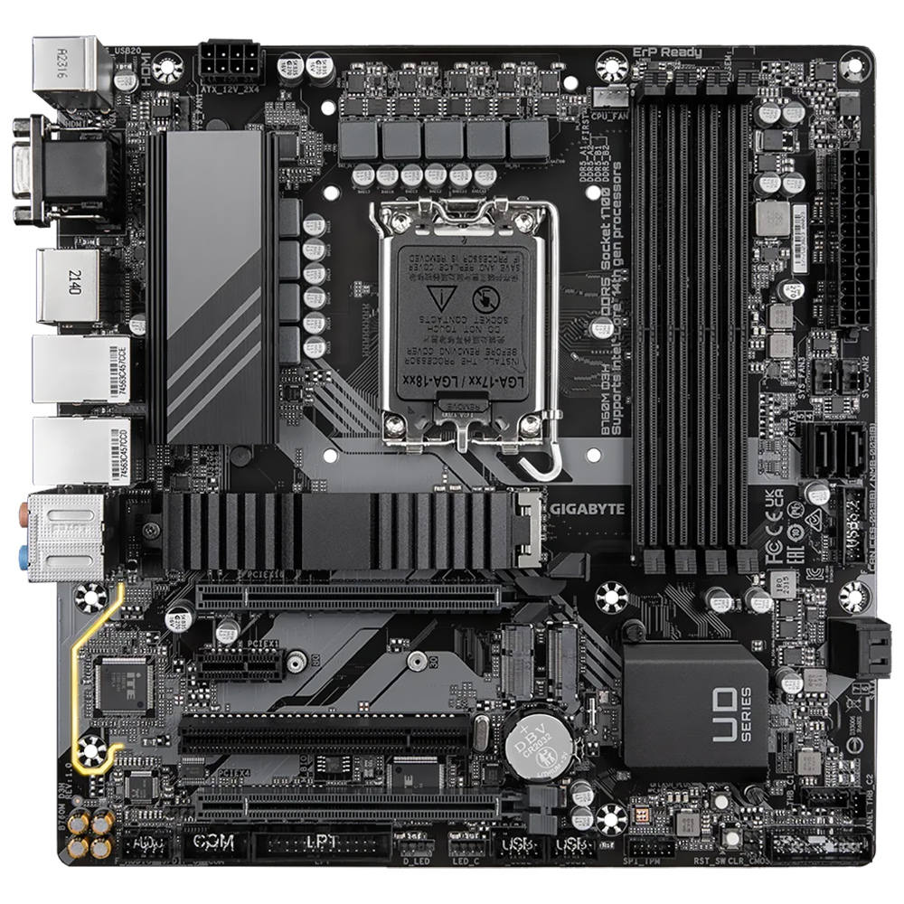 Placa Mãe Gigabyte B760M D3H Socket LGA 1700 / DDR5