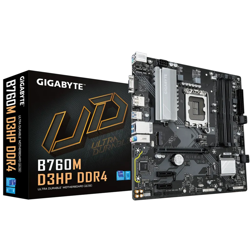 Placa Mãe Gigabyte B760M D3HP DDR4 Socket LGA 1700 / VGA / DDR4