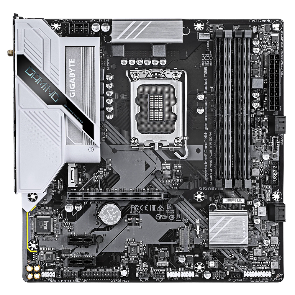 Placa Mãe Gigabyte B760M Gaming Plus Wi-Fi DDR4 Socket LGA 1700 / DDR4