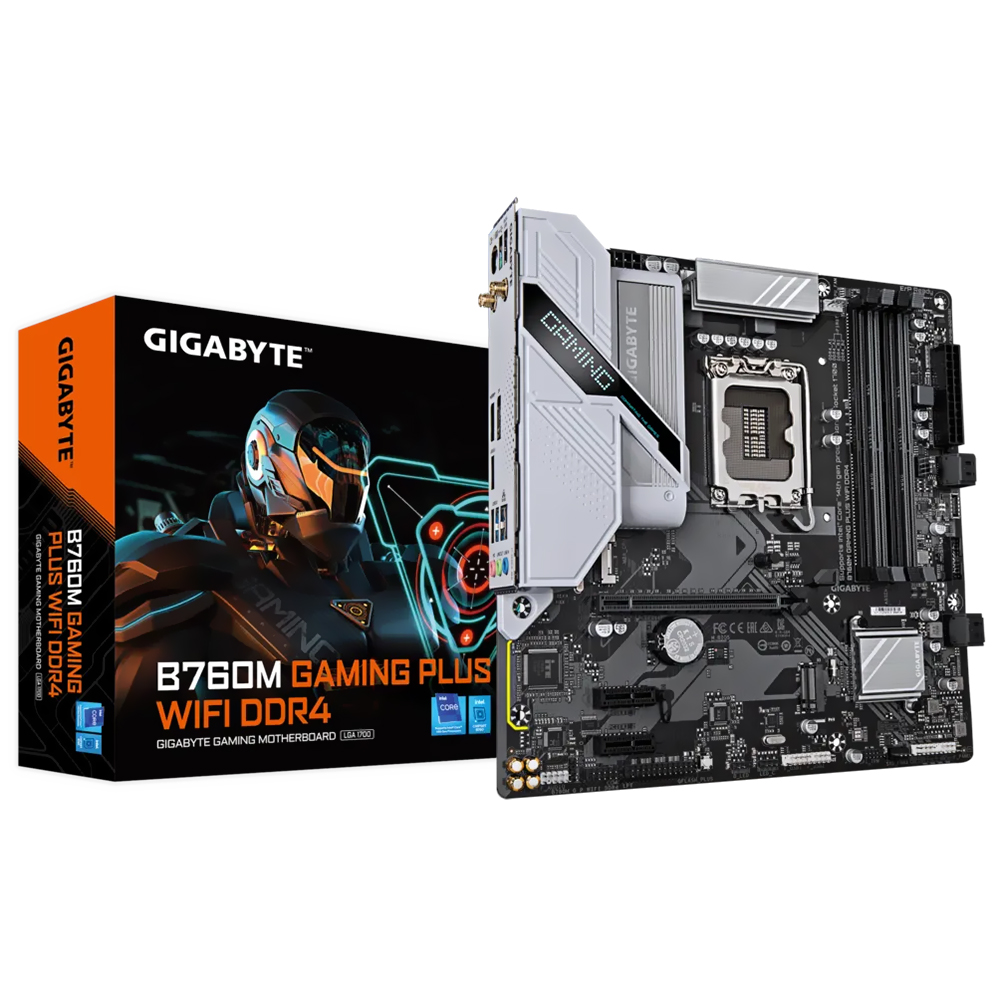 Placa Mãe Gigabyte B760M Gaming Plus Wi-Fi DDR4 Socket LGA 1700 / DDR4