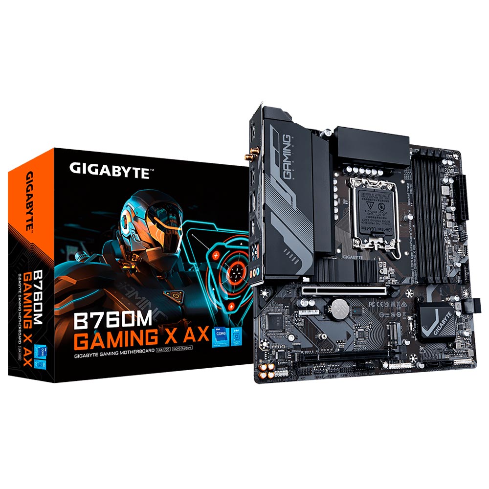 Placa Mãe Gigabyte B760M Gaming X AX Socket LGA 1700 / DDR5