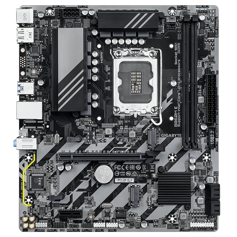 Placa Mãe Gigabyte B860M E Socket LGA 1851 / DDR5