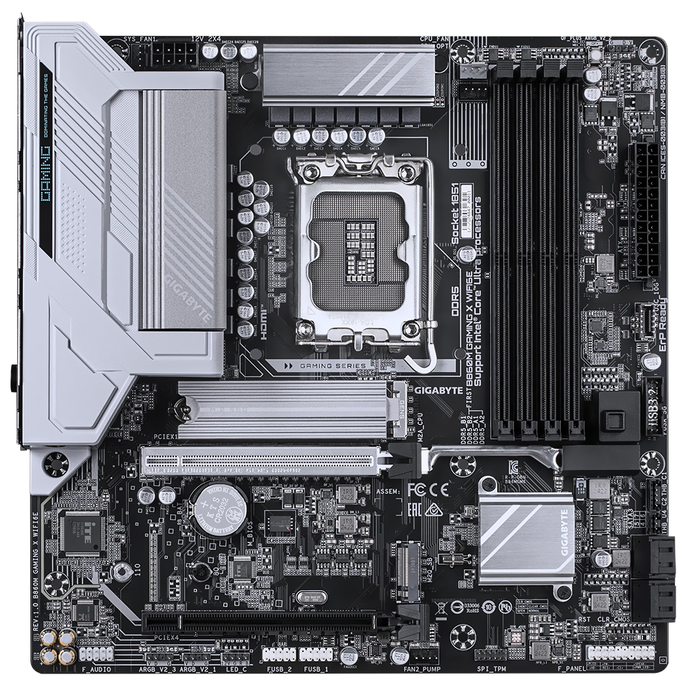 Placa Mãe Gigabyte B860M Gaming X Wi-Fi 6E Socket LGA 1851 / DDR5