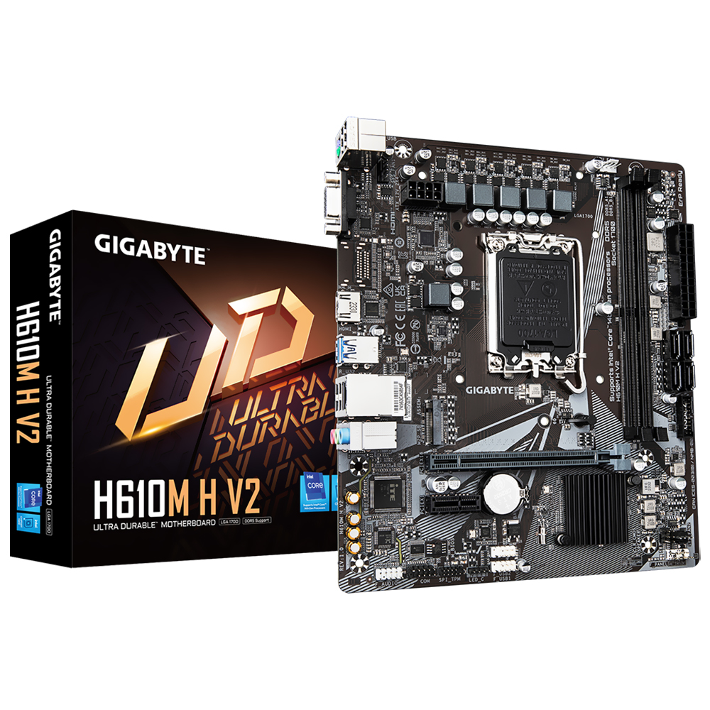 Placa Mãe Gigabyte H610M H V2 Socket LGA 1700 / VGA / DDR5