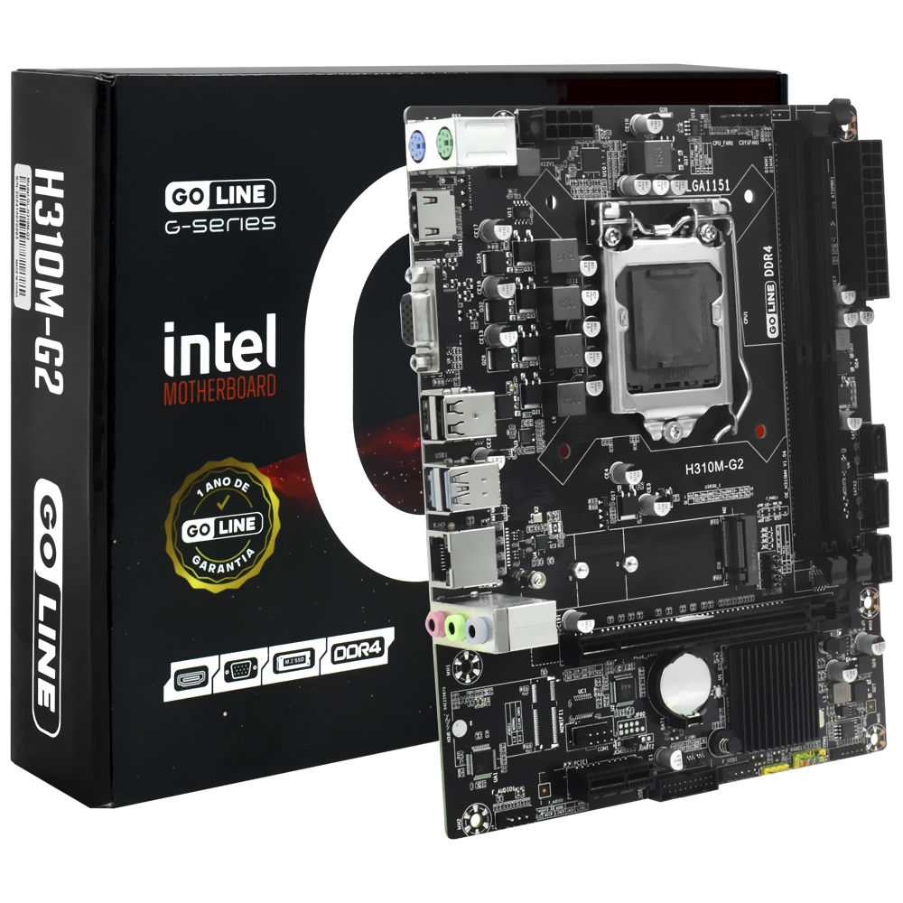 Placa Mãe GoLine GL-H310M-G2 Socket LGA 1151 / VGA / DDR4