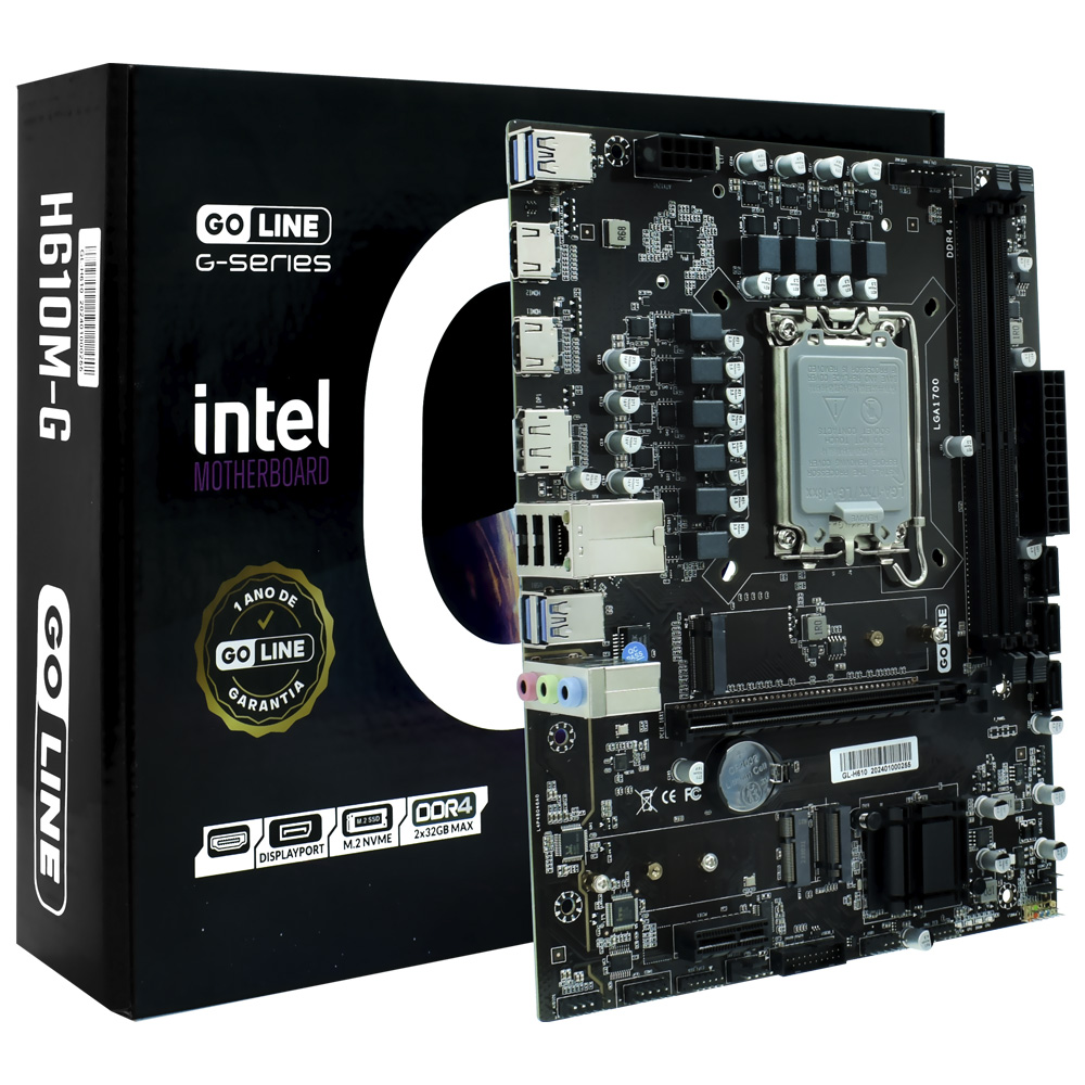 Placa Mãe GoLine H610M-G Socket LGA 1700 / DDR4